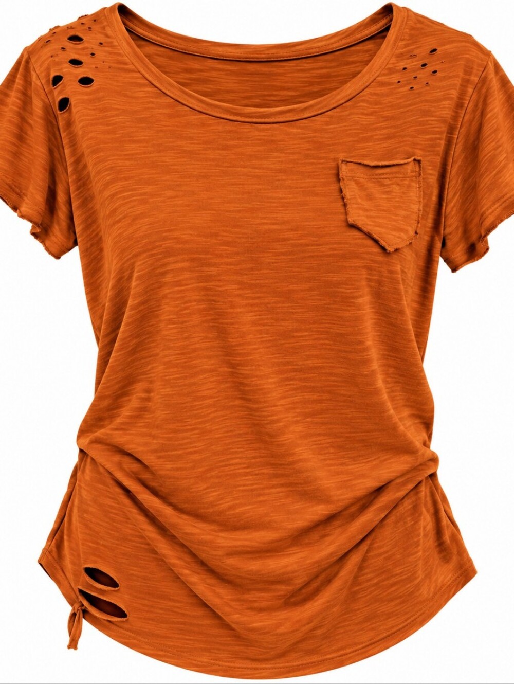 #1944 A Rare Bird Ripped Tattered Tee (Rust)